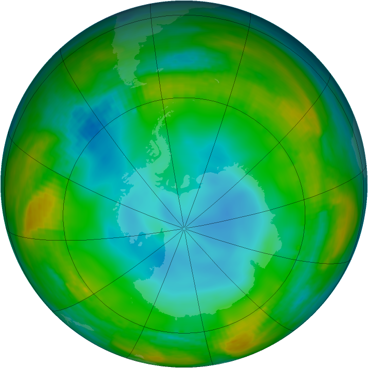 Antarctic ozone map for 28 June 1979
